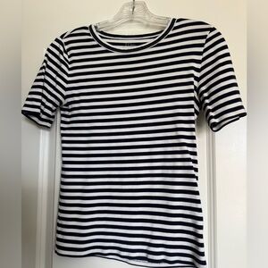 Classic Blue and White Striped Women's Top